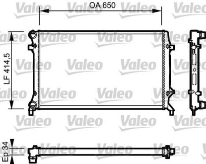 Радиатор, охлаждения дивгателя VALEO 735120 (фото 1)