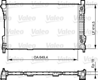 Радіатор системи охолодження VALEO 735144 (фото 1)