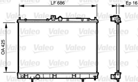 Радіатор системи охолодження VALEO 735201