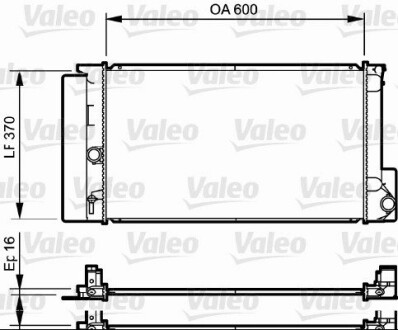 Радиатор, охлаждения дивгателя VALEO 735250