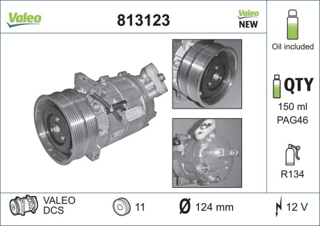 Компрессор, кондиционер VALEO 813123