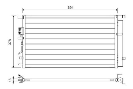 Радіатор кондиціонера VALEO 822614