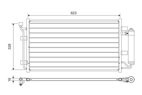 Конденсатор кондицiонера NISSAN Leaf ZE0 "10-17 VALEO 822646 (фото 1)