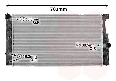 Радіатор охолодження BMW 5 F10/F11 03/10 > 17 VAN WEZEL 06002549