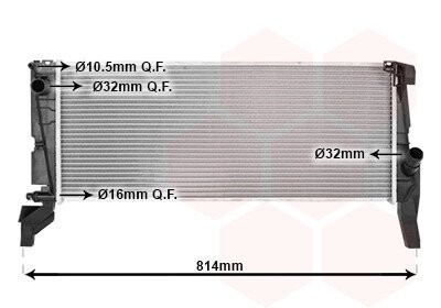 Радіатор охолодження BMW X1 F48/ Mini 13+ VAN WEZEL 06012707