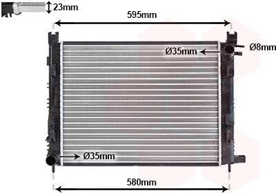 Радіатор охолодження RENAULT DOKKER (12-)/LODGY VAN WEZEL 15012007