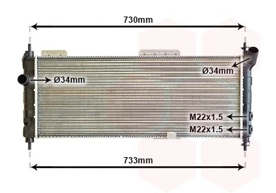 Радиатор, охлаждения дивгателя VAN WEZEL 37002203