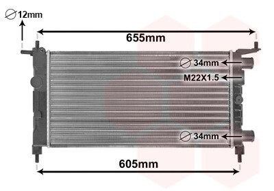 Радиатор, охлаждения дивгателя VAN WEZEL 37002261