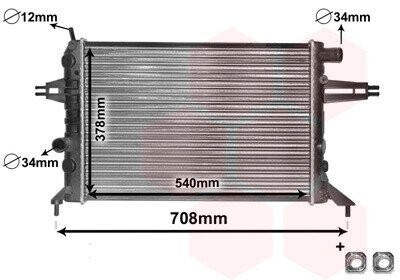 Радиатор, охлаждения дивгателя VAN WEZEL 37002272