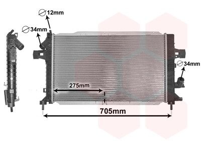 Радиатор, охлаждения дивгателя VAN WEZEL 37002383