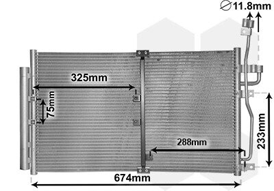 Конденсор кондиціонера CHEVROLET CAPTIVA 9/06>3/11 VAN WEZEL 37005425