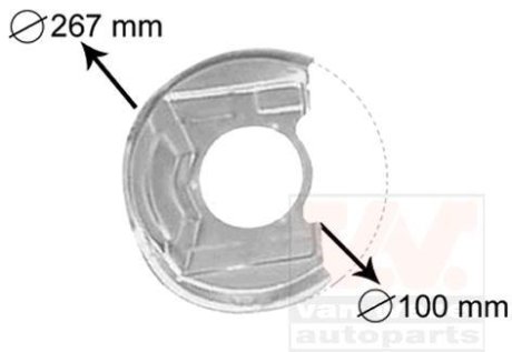 Отражатель, диск тормозного механизма VAN WEZEL 3730371 (фото 1)