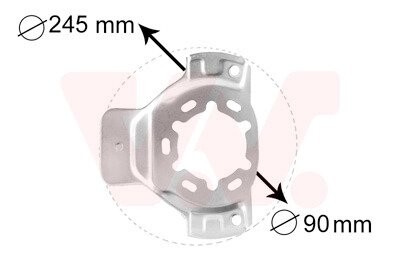 Отражатель, диск тормозного механизма VAN WEZEL 3742371