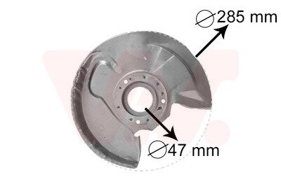 Отражатель, диск тормозного механизма VAN WEZEL 3758372