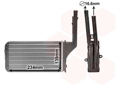 Теплообменник, отопление салона VAN WEZEL 40 00 6049