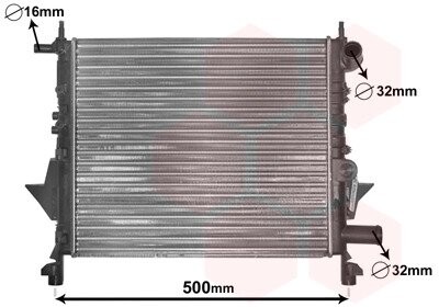 Радиатор, охлаждения дивгателя VAN WEZEL 43002217