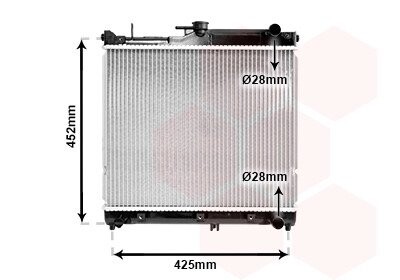 Радиатор, охлаждения дивгателя VAN WEZEL 52002055