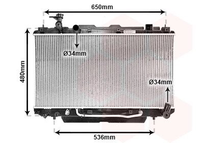 Радіатор FUNCR/RAV4 20i AT +-AC 00 VAN WEZEL 53002301 (фото 1)