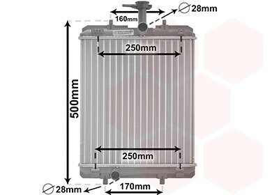 Радиатор, охлаждения дивгателя VAN WEZEL 53002360