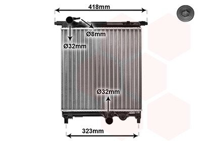 Радиатор, охлаждения дивгателя VAN WEZEL 58002325