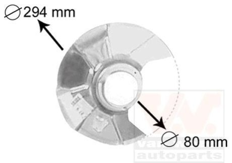 Отражатель, диск тормозного механизма VAN WEZEL 5858371 (фото 1)