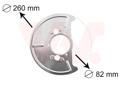 Отражатель, диск тормозного механизма VAN WEZEL 5870371