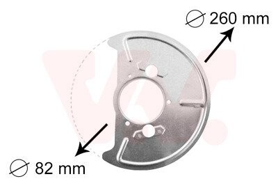 Отражатель, диск тормозного механизма VAN WEZEL 5870372