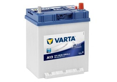Аккумуляторная батарея 40Ah/330A (187x127x227/+R/B01) Blue Dynamic A13 Азия VARTA 5401250333132 (фото 1)