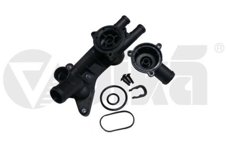 Корпус термостата Skoda Fabia (00-14),Rapid (13-)/VW Polo (02-)/Seat Cordoba (03-09),Ibiza (02-12,13-),Toledo (13-) VIKA 11210156901 (фото 1)