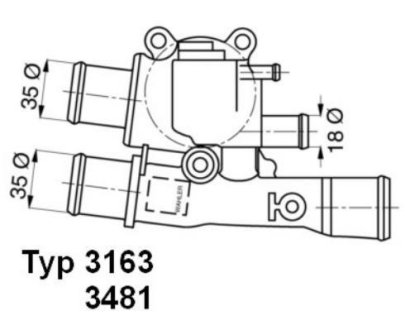 Термостат, охлаждающая жидкость WAHLER 348188D