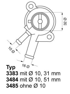 Термостат, охлаждающая жидкость WAHLER 348487D