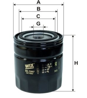Фільтр оливи WIX FILTERS WL7097 (фото 1)