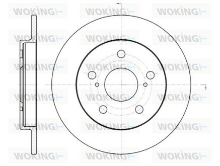 Гальмівний диск задн. Auris/Corolla (08-21) WOKING D6107400