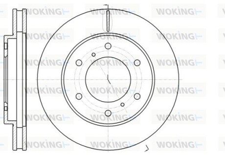 Гальмівний диск перед Pajero/L 200 05- (294x28) WOKING D6111810