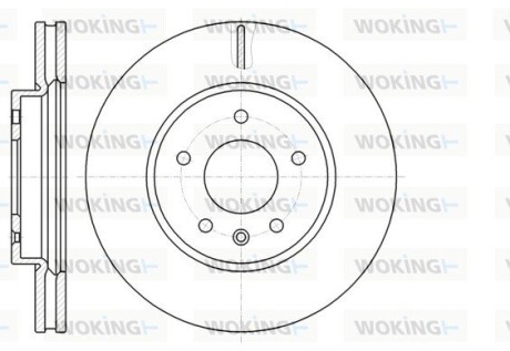 Диск тормозной передний (кратно 2) (Remsa) Chevrolet Captiva, Opel Antara (D61183.10) WOKING D6118310