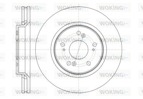 Диск тормозной передний (кратно 2) (Remsa) Honda CR-V III IV WOKING D6135810