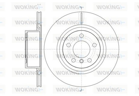 Диск тормозной задний (кратно 2) (Remsa) BMW X3F25 10>17 WOKING D6145510