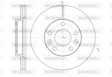 Гальмівний диск перед. Duster/Kaptur/Megane/Terrano (14-21) WOKING D6147810