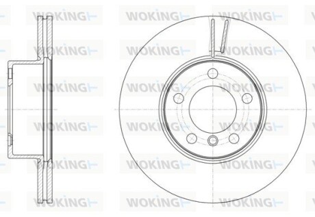 Диск тормозной передний (кратно 2) (Remsa) BMW 3E90 3F30 X1E84 WOKING D61496.10