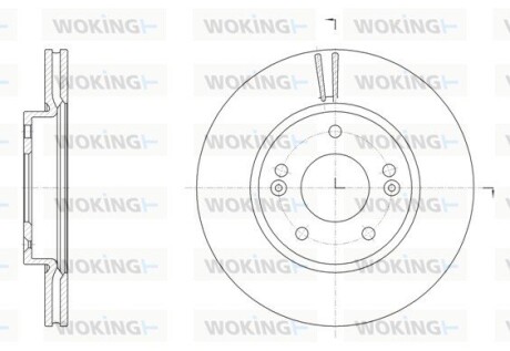 Гальмівний диск пер. Cerato/Ceed/Forte/Proceed/i30/Creta 12- WOKING D6150710