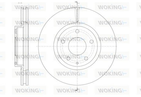 Гальмівний диск пер.Mazda 6 /CX-5 2.0-2.5 12-17 (297x28) WOKING D6152010