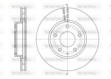 Диск тормозной передний (кратно 2) (Remsa) Mazda 3 1,5i 1,6i 13>18 (D61573.10) WOKING D6157310