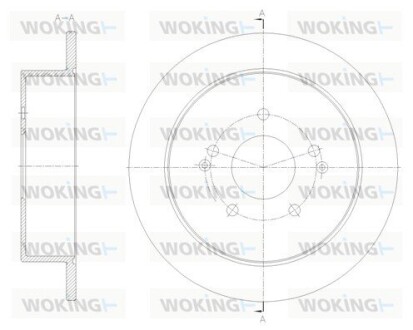 Диск тормозной задний (кратно 2) (Remsa) Ssang Yong Korando 10> (D62096.00) WOKING D6209600