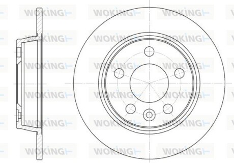 Гальмівний диск задн. Galaxy/Sharan (95-10) WOKING D6453.00 (фото 1)