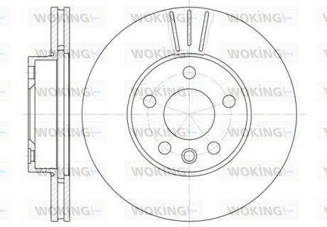 Диск тормозной передний (кратно 2) (Remsa) VAG Sharan I Alhambra Galaxy I WOKING D649610