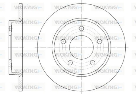 Диск тормозной задний (кратно 2) (Remsa) Mazda 3 I II 1,3-2,0i (D6906.00) WOKING D690600