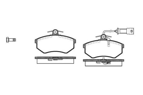 Колодки тормозные диск. перед. (Remsa) Chery Amulet ii 1.8 10-,Chery Amulet ii 2.0 10- (P0343.02) WOKING P034302 (фото 1)