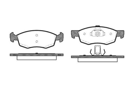 Колодки тормозные диск. перед. (Remsa) Fiat Doblo I ATE ver. (P0723.30) WOKING P072330 (фото 1)