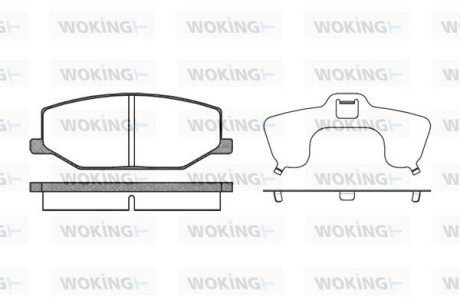 Колодки тормозные WOKING P0903.10