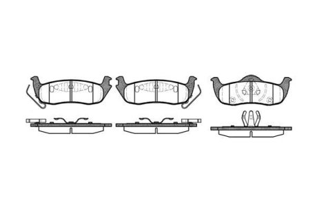 Колодки тормозные диск. задн. (Remsa) Jeep Commander 3.0 05-10,Jeep Commander 3.7 05-10 (P10063.10) WOKING P1006310